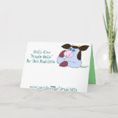 Carte Vache à houx, "un bonjour simple " (Dos)