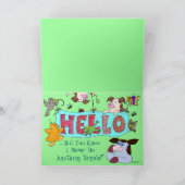 Carte Vache à houx, "un bonjour simple " (Intérieur)