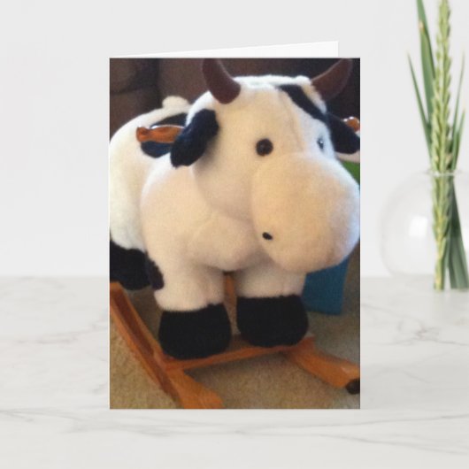 CARTE VACHE À ROCHER ***1ER ANNIVERSAIRE*** (Devant)