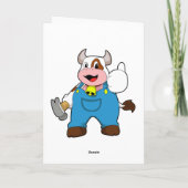 Carte Vache artisan avec marteau (Dos)