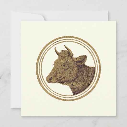 Carte Vache au lait (vache au lait) Facile à modifier la (Devant)