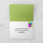 Carte Vache avec lunettes de vue Humour d'anniversaire (Intérieur)