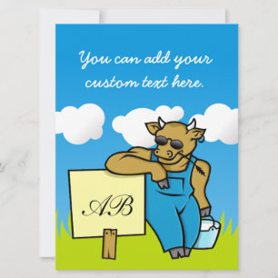 Carte Vache avec signe