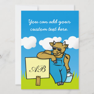 Carte Vache avec signe