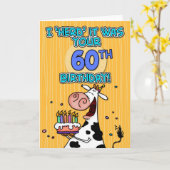 Carte vache bd - 60 (Fleur jaune)