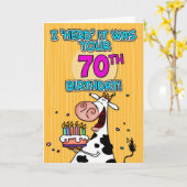 Carte vache bd - 70 (Fleur jaune)