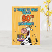 Carte vache bd - 80 (Fleur jaune)
