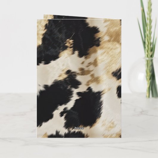 Carte Vache blanche noire (Dos)