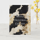 Carte Vache blanche noire (Fleur jaune)