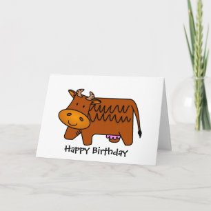 Carte Vache Brown mignonne