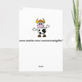 Carte Vache caricaturale (Dos)
