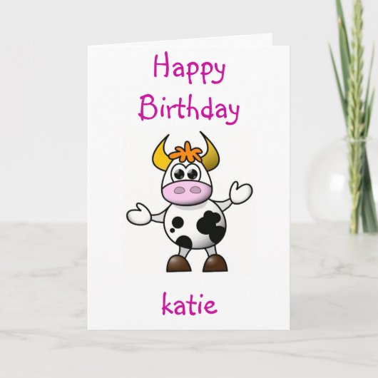 Carte Vache caricaturale (Devant)