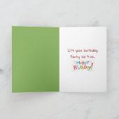 Carte Vache d'anniversaire en pâturage (Intérieur)