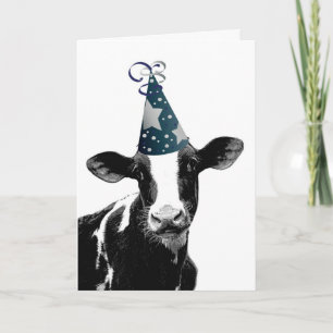 Carte Vache de fête - Célébration de style laitier