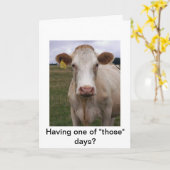 Carte Vache de jour incorrecte (Fleur jaune)