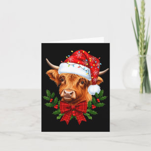 Carte Vache des Highlands Écossais Noël Vache Drôle Amou