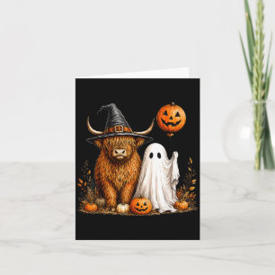Carte Vache des Highlands Halloween vache highlander eff