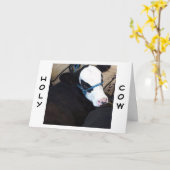CARTE "VACHE" DIT "VACHE SAINTE" UN AUTRE ANNIVERSAIRE (Fleur jaune)