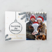 Carte Vache drôle et sarcastique Joyeux quoi que ce soit (Intérieur)