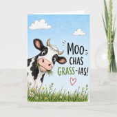 Carte Vache drôle Merci (Devant)