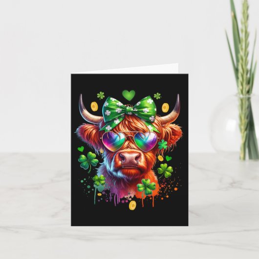 Carte Vache drôle St Patricks Day (Devant)