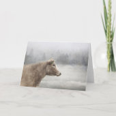 Carte Vache en chute de neige (Devant)