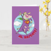 Carte Vache et poulet Super Vache Al Rescate! (Fleur jaune)