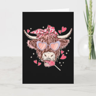 Carte Vache génisse occidentale Sungles drôle cœur heure