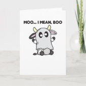 Carte Vache Ghost Cute Kawaii Halloween Moo I Mean Boo (Devant)