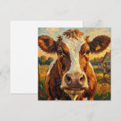Carte Vache Impasto Mignonne sur Ferme Bloc-Notes (Devant / Derrière)
