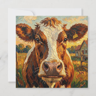 Carte Vache Impasto Mignonne sur Ferme Bloc-Notes