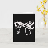 Carte Vache Imprimer Bow Et Stethoscope Infirmière Infir (Fleur jaune)