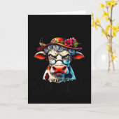 Carte Vache, je ne me suis pas transformée en une vieill (Fleur jaune)