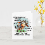 Carte Vache Je Ne Peux Pas Mettre L'Étincelle Dans Vos Y (Fleur jaune)