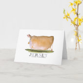 Carte vache jersey, tony fernandes (Fleur jaune)