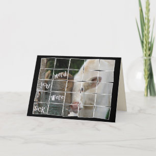 Carte Vache mignonne pour le mieux