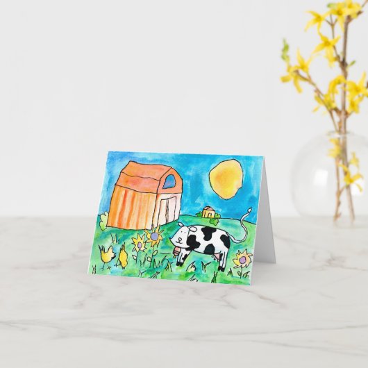 Carte Vache • Nick Abrams, âge 15 (Fleur jaune)