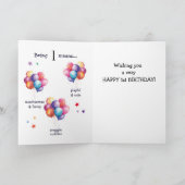 Carte Vache noire douce 1er anniversaire (Intérieur)