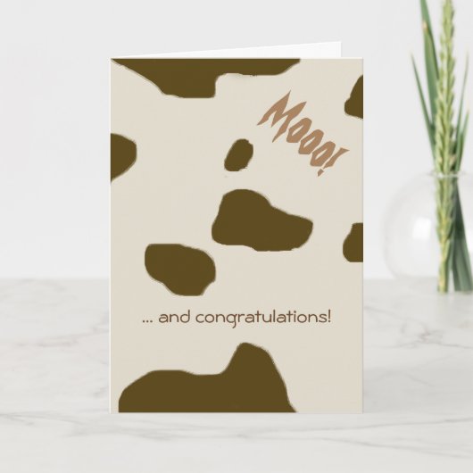 Carte VACHE PEAU brun (Devant)