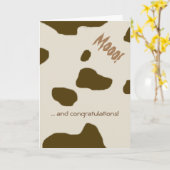 Carte VACHE PEAU brun (Fleur jaune)