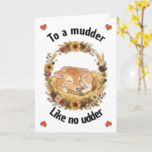 Carte Vache Pun Mudder Comme Aucune Autre, Drôle de Fête