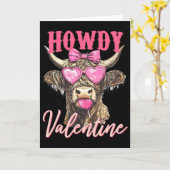 Carte Vache Saint Valentin Coquette  (Fleur jaune)