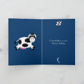 Carte Vache Sautant au-dessus de la lune Sobriety Birthd (Intérieur)