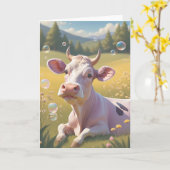 Carte Vache Souvenirs de Félicité (Fleur jaune)