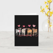 Carte Vache Valentine Saint-Valentin Cute Vache Valentin (Fleur jaune)
