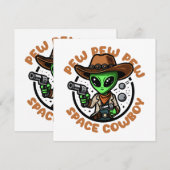 Carte Vacher spatial drôle alien (Devant / Derrière)