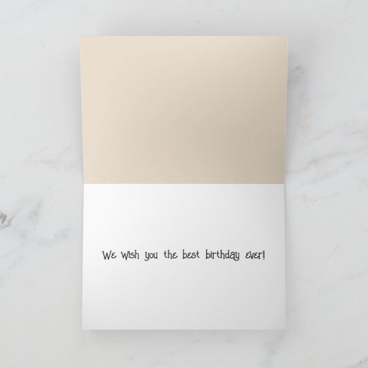 Carte Vaches d'anniversaire avec foin (Intérieur)