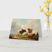 Carte Vaches dans le pâturage | Eugène Joseph Verboeckho (Fleur jaune)