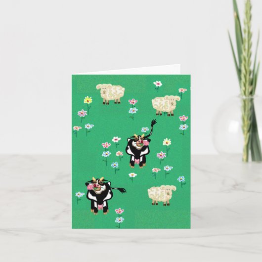 Carte Vaches et moutons  (Devant)