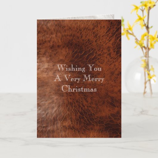 Carte Vachette en cuir Brown Faux Sud-Ouest (Fleur jaune)